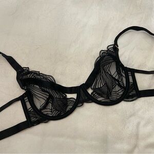 Bluebella Black Sheer Embroidered Underwire Bra